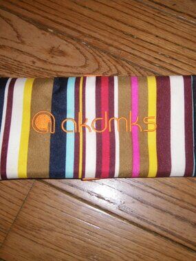 Akdmks Make Up Organizer Travel Makeup Bag Cosmetic Bag Colorful Striped